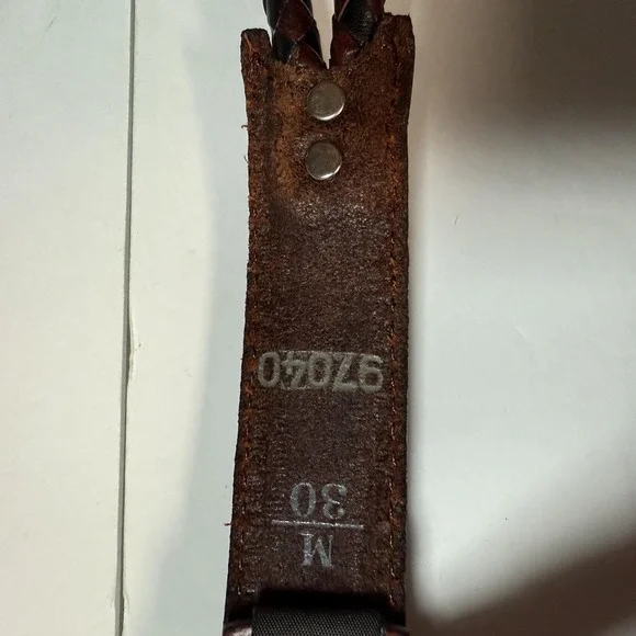 Brighton‎ Belt Womens XS 30 Brown Leather Braided Concho Western Cowgirl - Picture 5 of 6